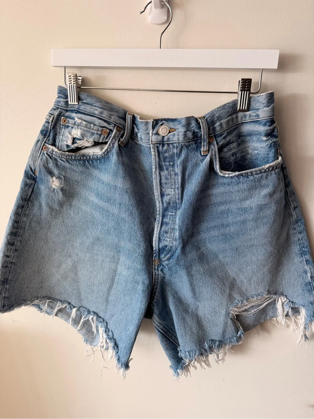 AGOLDE Parker Long Jean Short